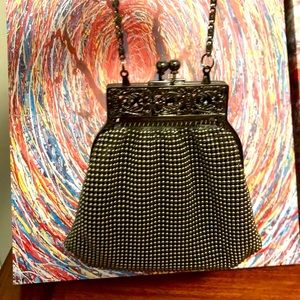 NWOT Whiting and Davis Metal Mesh Clutch/Wristlet